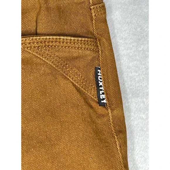 Huxtley Workwear Co Mens 32x32 Tobacco Brown Double Knee Slim Straight Pants - Picture 2 of 14